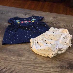 💙Blue &White Polka Dot Set